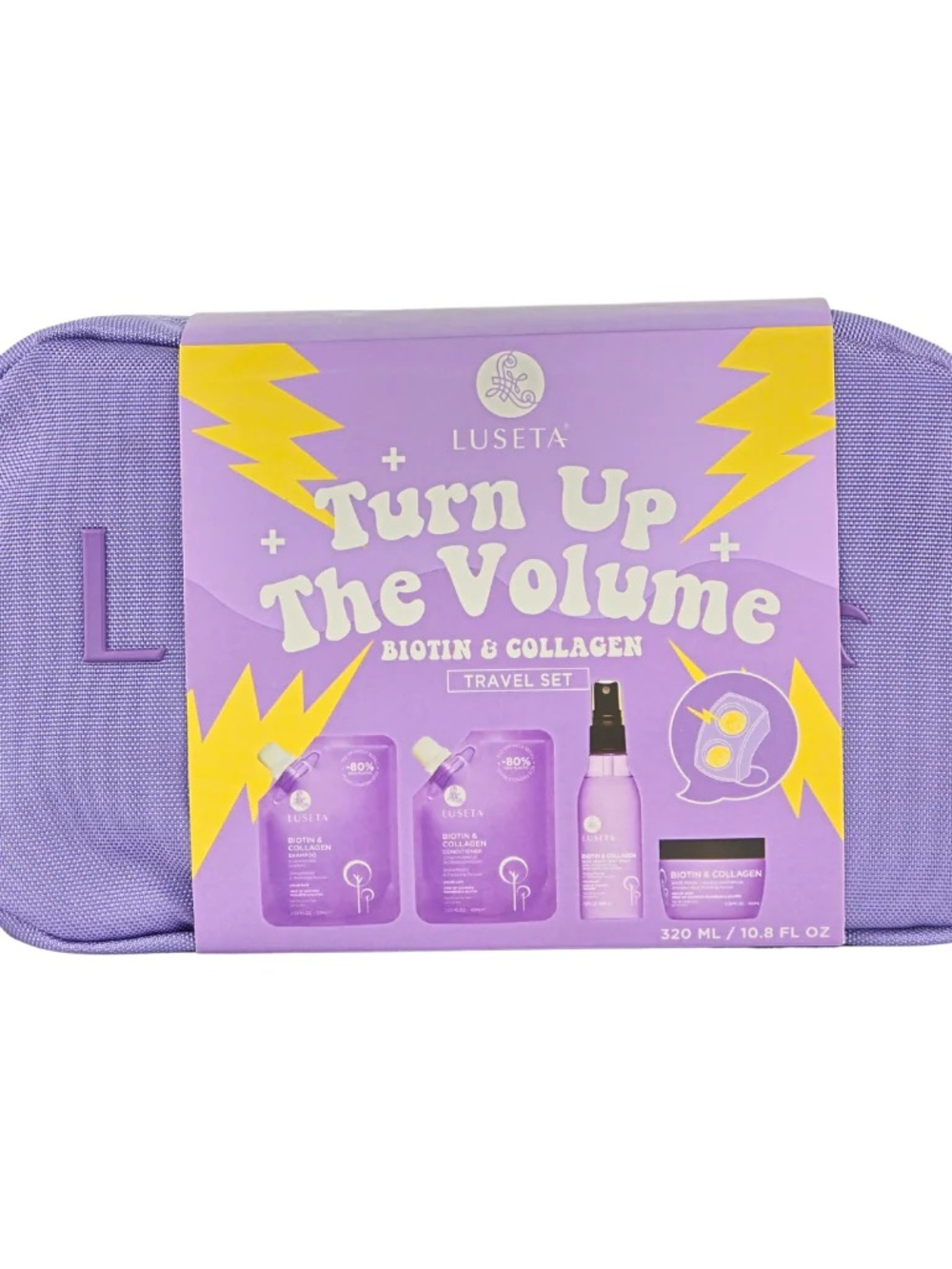 NWT Luseta Turn Up the Volume Biotin & Collagen Travel Set